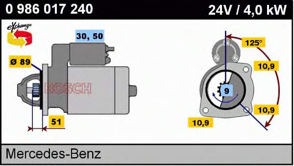 Compre A0061512201 Mercedes Motor de arranco