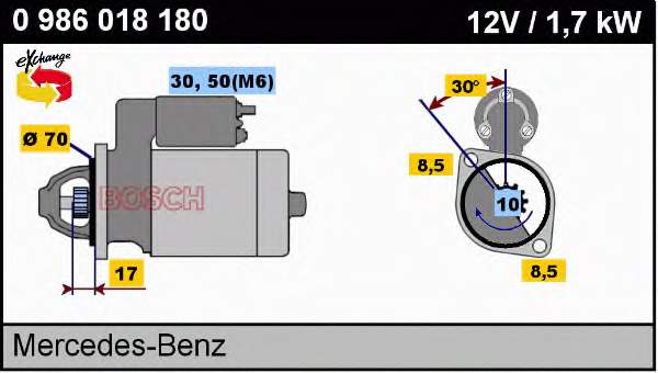 Motor de arranco Mercedes 1115008 preço, a partir de 131,10 USD