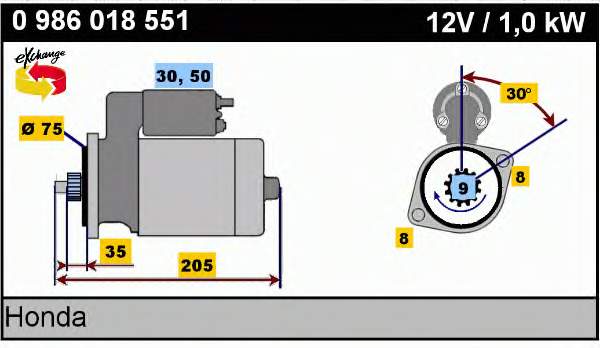 Motor de arranco Honda 31200P1KEO preço, a partir de 88,53 USD