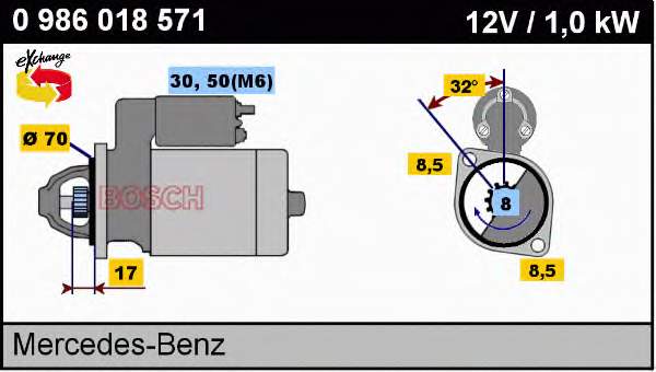 Motor de arranco Mercedes A0051212101 preço, a partir de 36,61 USD