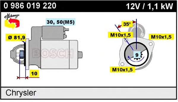 Motor de arranco Chrysler 4671084 preço, a partir de 47,17 USD