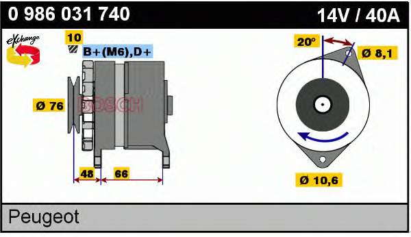 0986031740 Bosch