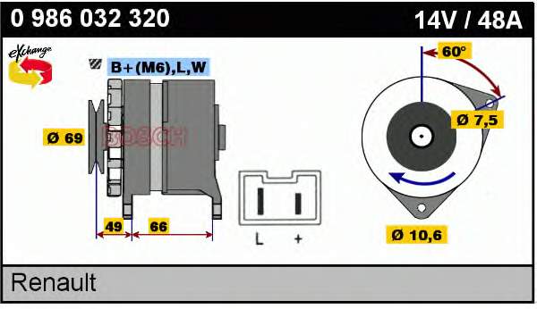 Gerador 7700268805 Renault (RVI)