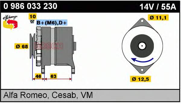 Gerador Cargo 110890 preço, a partir de 183,91 USD