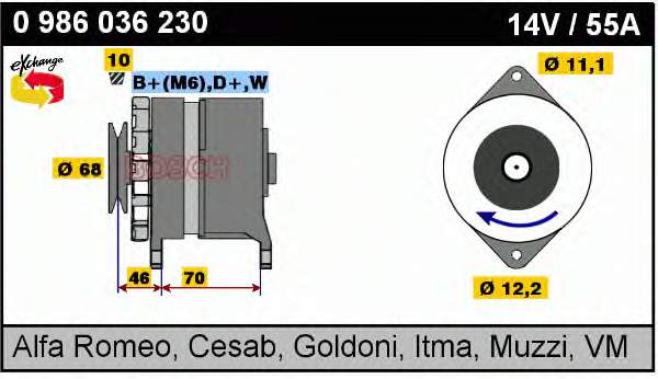 0120488195 Bosch Gerador