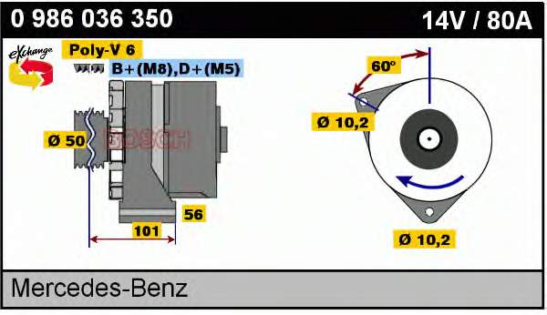 Gerador Mercedes A0081542902 preço, a partir de 187,90 USD