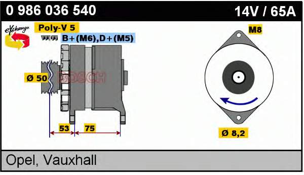 0120488201 Bosch Gerador