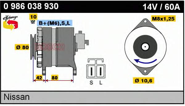 Gerador Nissan/Infiniti 2310043G06 preço, a partir de 229,85 USD