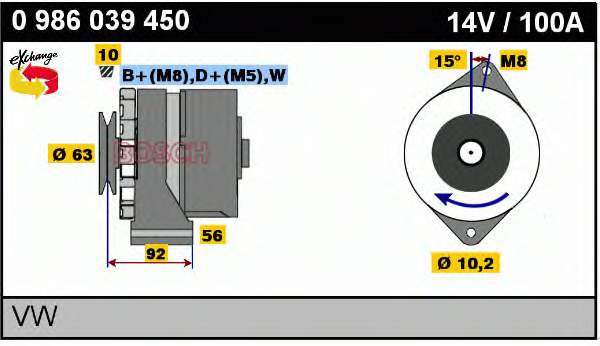 0120468119 Bosch Gerador