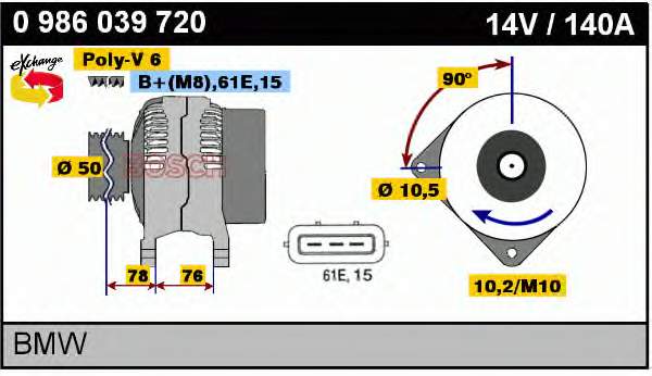 12317551253 BMW Gerador