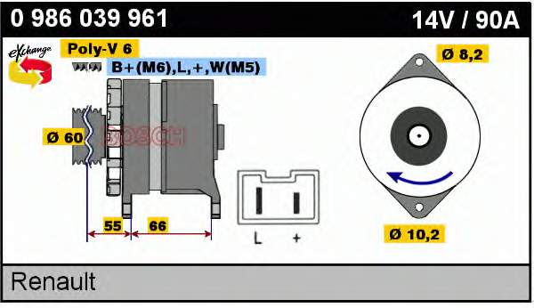 Gerador Renault (RVI) 7701499491 preço, a partir de 198,28 USD