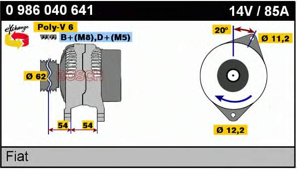 46430529 Fiat/Alfa/Lancia Gerador