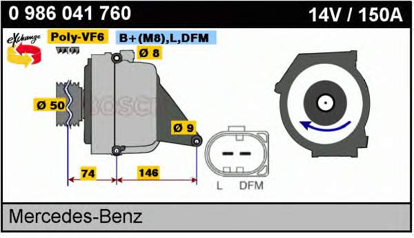 0986041760 Bosch Gerador
