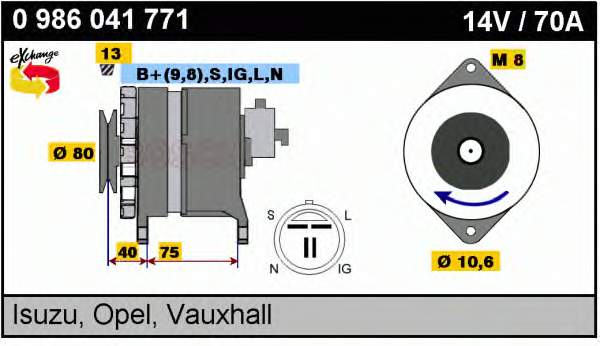 90542407 General Motors Gerador