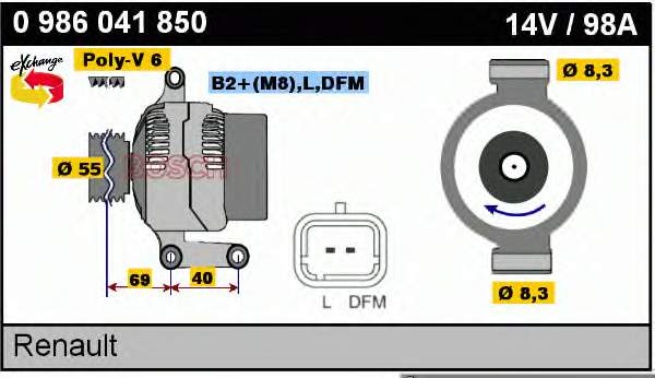 Gerador Renault (RVI) 7701476810 preço, a partir de 35,13 USD