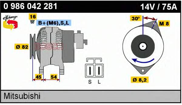 Gerador Mitsubishi MD160671 preço, a partir de 233,68 USD