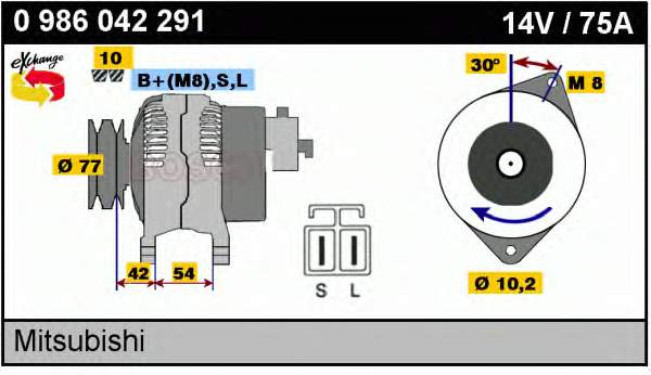 MD306834 Mitsubishi Gerador