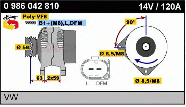 Gerador VAG 0124515022 preço, a partir de 65,18 USD