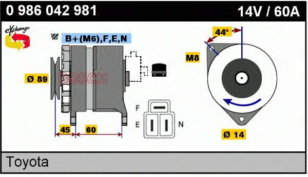 2702064210 Toyota Gerador