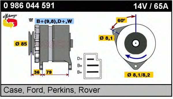 0986044591 Bosch Gerador