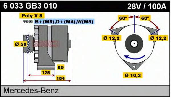 Gerador 6033GB3010 Bosch