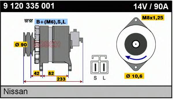 9120335001 Nissan/Infiniti Gerador