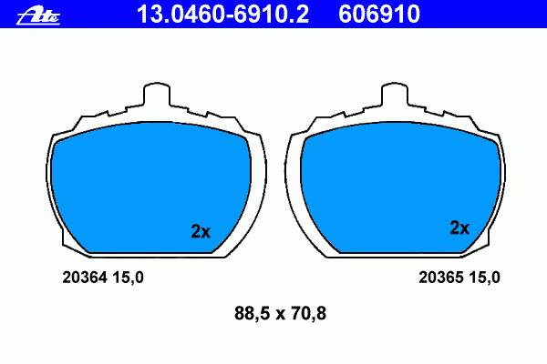 Sapatas do freio dianteiras de disco Ford 5018907 preço, a partir de 20,27 USD