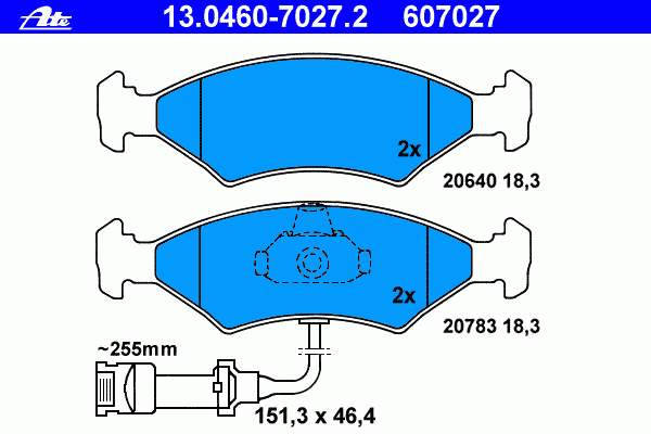 Sapatas do freio dianteiras de disco Ford 1613128 preço, a partir de 26,23 USD