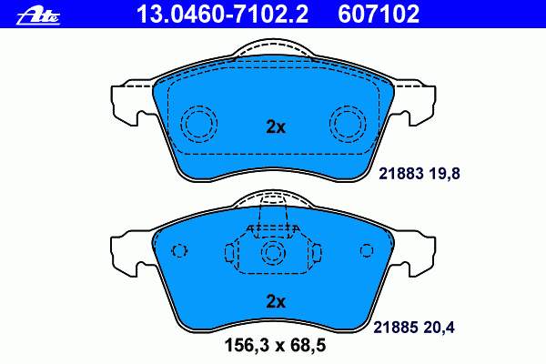 Compre 7D0698151 VAG Sapatas do freio dianteiras de disco