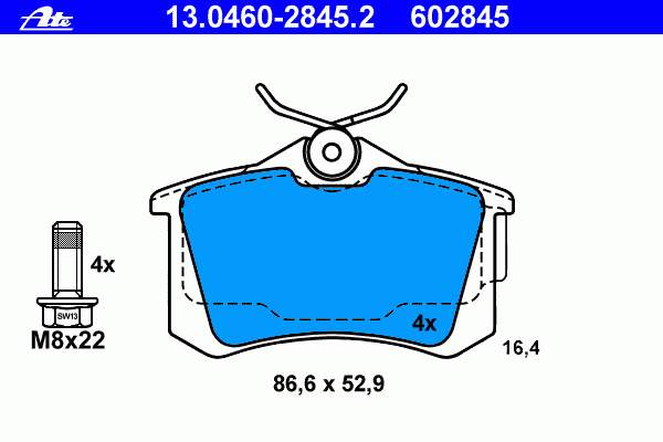 440600678R Renault (RVI) Sapatas do freio traseiras de disco