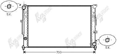 Radiador de esfriamento de motor VAG 4B0121251F preço, a partir de 80,02 USD