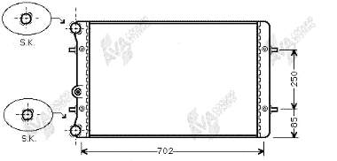 1J0121253 VAG Radiador de esfriamento de motor