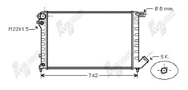 Radiador de esfriamento de motor Peugeot/Citroen 9634797380 preço, a partir de 76,63 USD