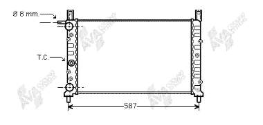 50005580 Fiat/Alfa/Lancia Radiador de esfriamento de motor