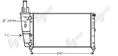 731562 VALEO Radiador de esfriamento de motor