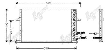 18005227 VAN Wezel Radiador de aparelho de ar condicionado