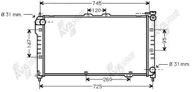 27002101 VAN Wezel Radiador de esfriamento de motor