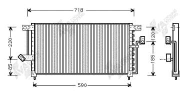 Radiador de aparelho de ar condicionado para Mitsubishi Galant VII E5A, E7A, E8A