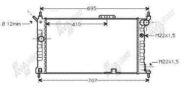 Radiador de esfriamento de motor Opel 1300147 preço, a partir de 55,58 USD