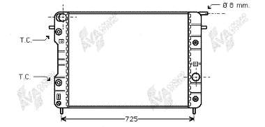 Radiador de esfriamento de motor Opel 1300165 preço, a partir de 78,32 USD