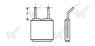 Compre Radiador de forno (de aquecedor) Opel Kadett 