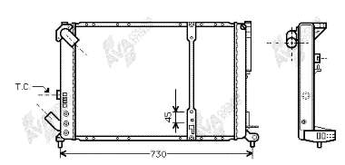 Radiador de esfriamento de motor Nissens 63976A preço, a partir de 143,54 USD