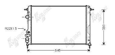 43002241 VAN Wezel Radiador de esfriamento de motor