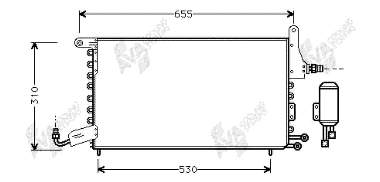 Radiador de aparelho de ar condicionado Seat Toledo I 1L