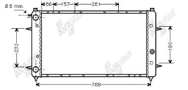 58002114 VAN Wezel Radiador de esfriamento de motor