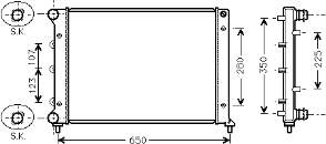 Radiador de esfriamento de motor Fiat/Alfa/Lancia 51702463 preço, a partir de 78,32 USD