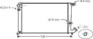 731744 VALEO Radiador de esfriamento de motor