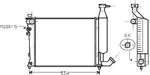 731295 VALEO Radiador de esfriamento de motor