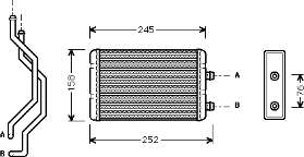 Radiador de forno (de aquecedor) Fiat/Alfa/Lancia 46723047 preço, a partir de 30,76 USD