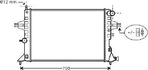 37002296 VAN Wezel Radiador de esfriamento de motor